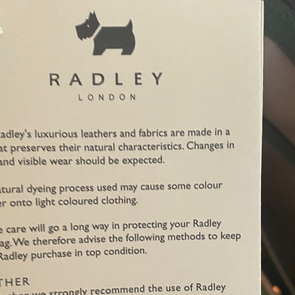 Radley London Sage Green Tote Bag New no tags - Picture 9 of 16